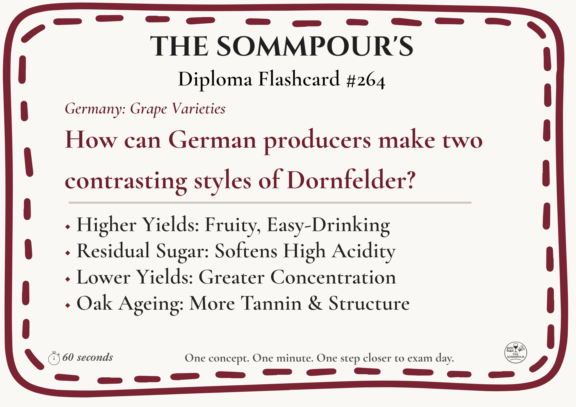 Diploma Flashcard #264: How can German producers make two contrasting styles of Dornfelder? episode artwork