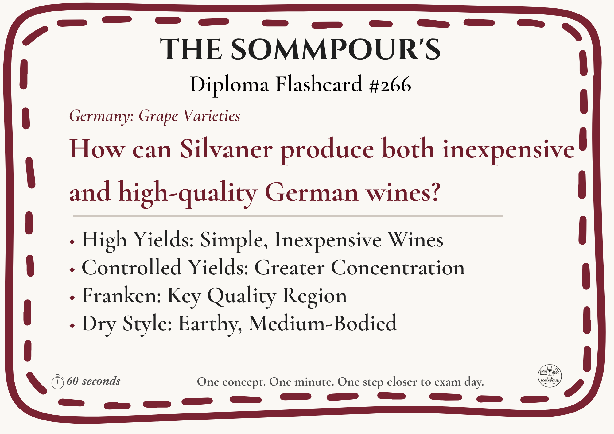Diploma Flashcard #266: How can Silvaner produce both inexpensive and high-quality German wines? episode artwork