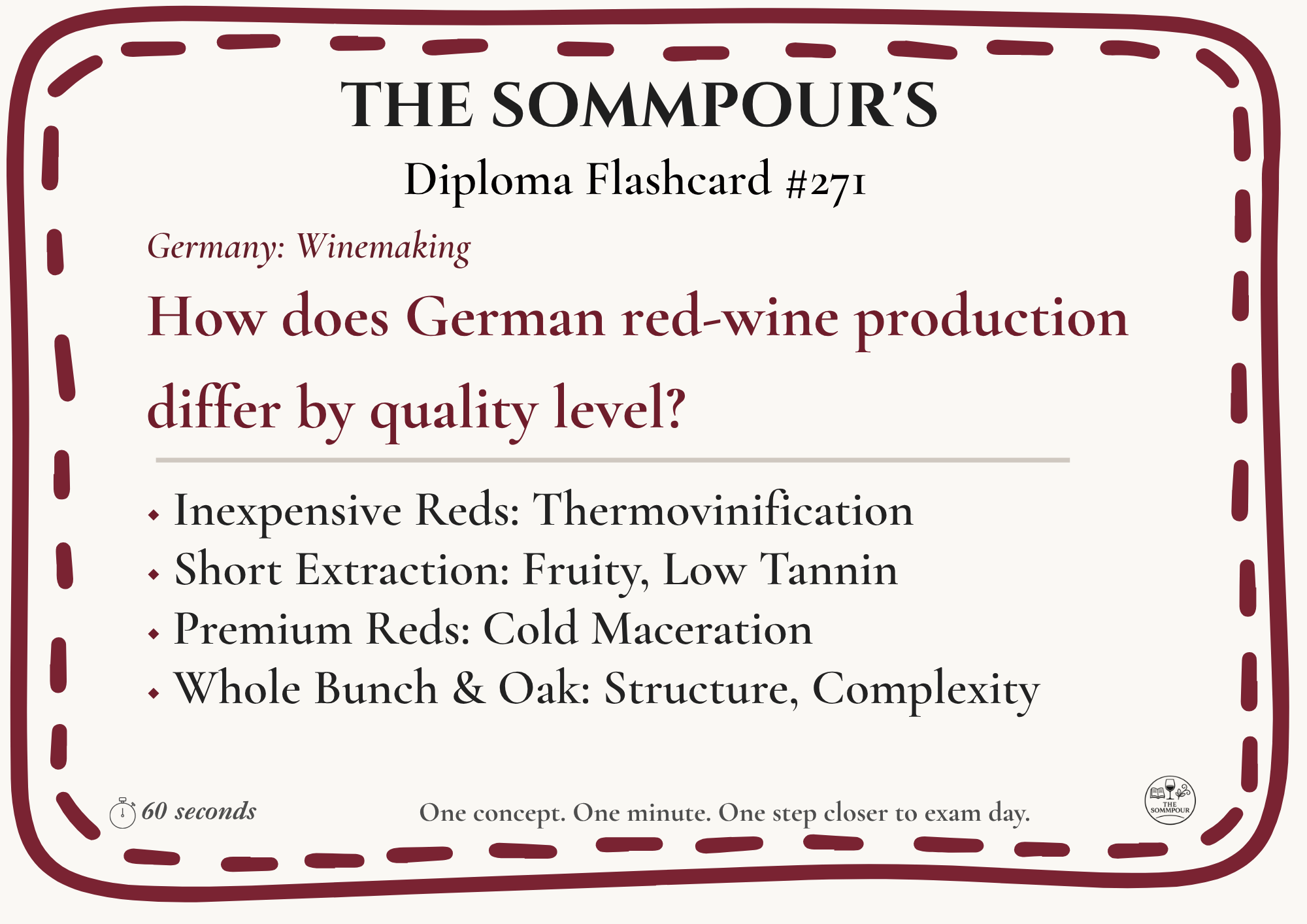 Diploma Flashcard #271: How does German red-wine production differ by quality level? episode artwork