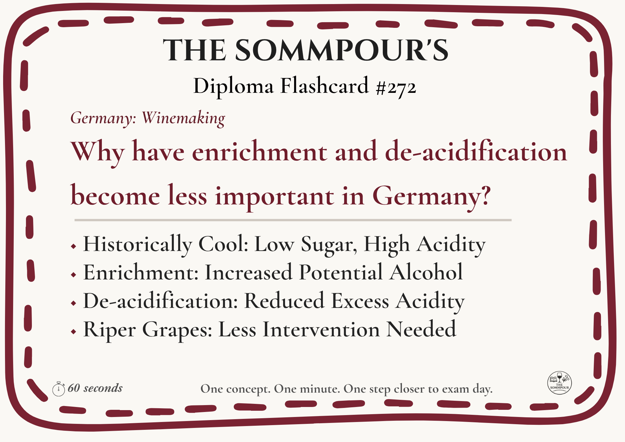 Diploma Flashcard #272: Why have enrichment and de-acidification become less important in Germany? episode artwork