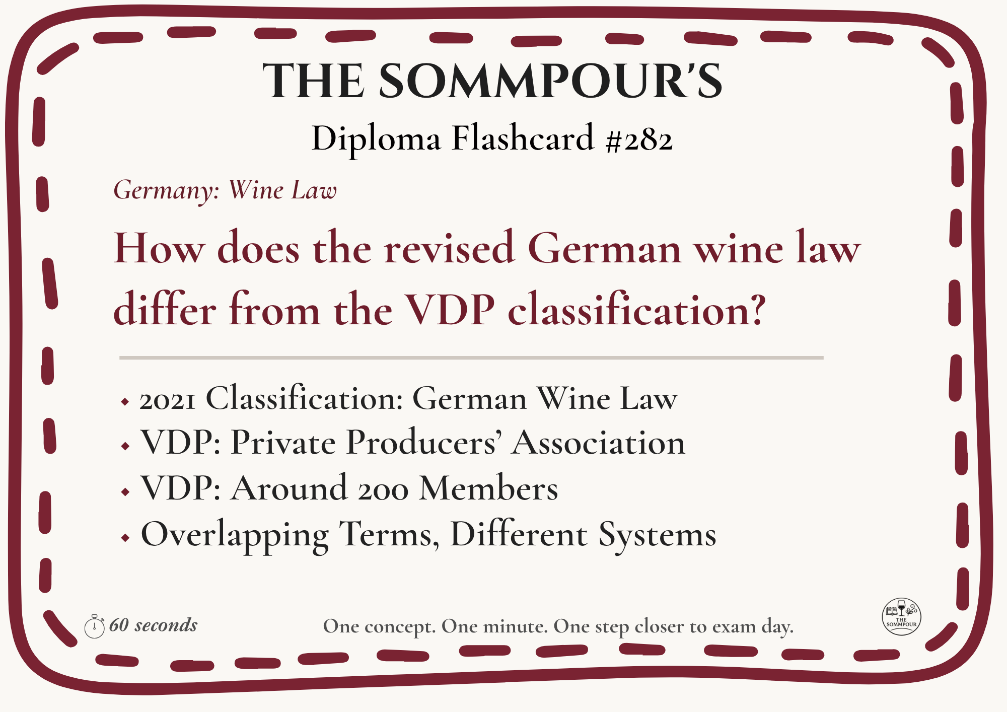 Diploma Flashcard #282: How does the revised German wine law differ from the VDP classification? episode artwork