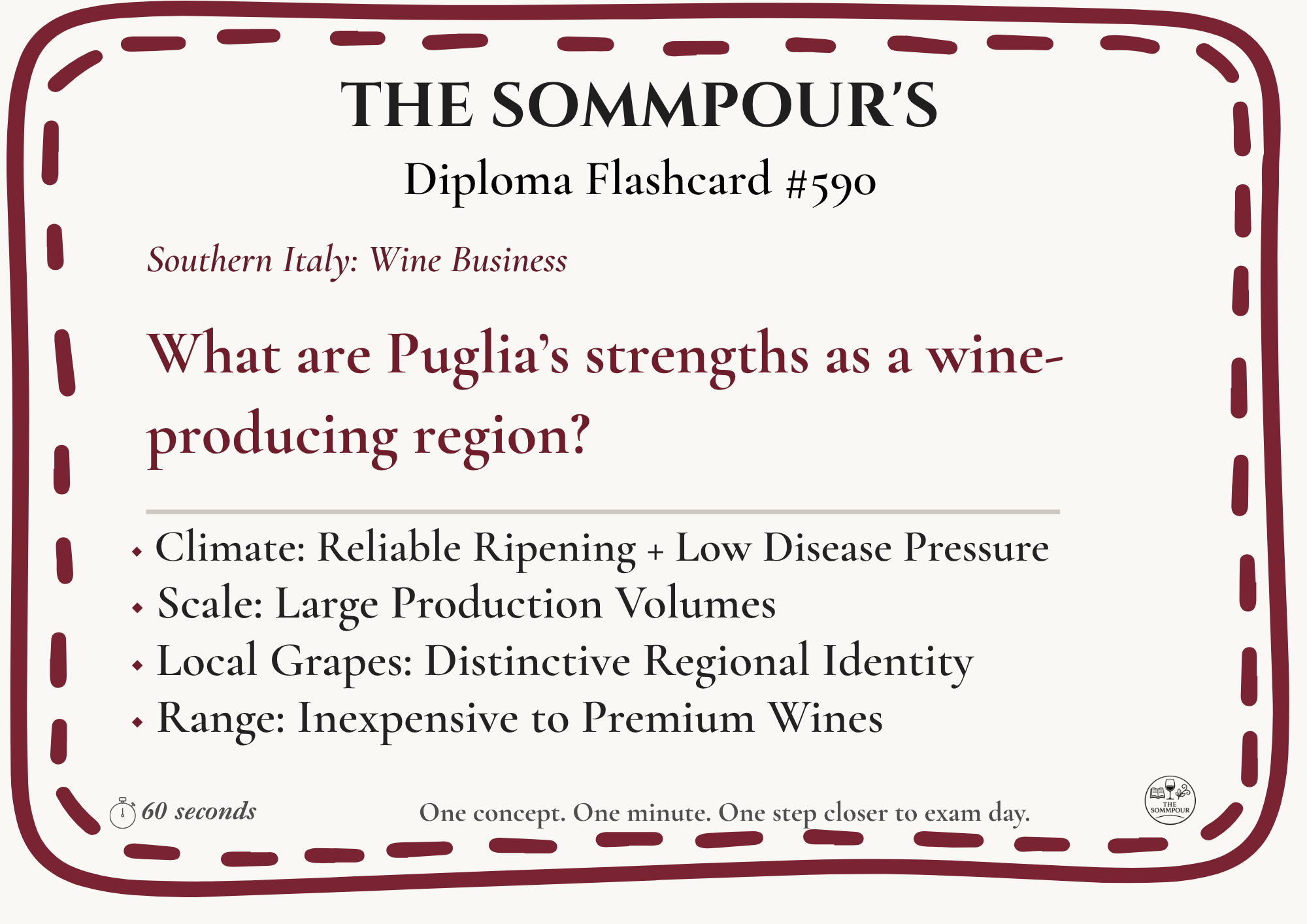 Diploma Flashcard #590: What are Puglia’s strengths as a wine-producing region? episode artwork