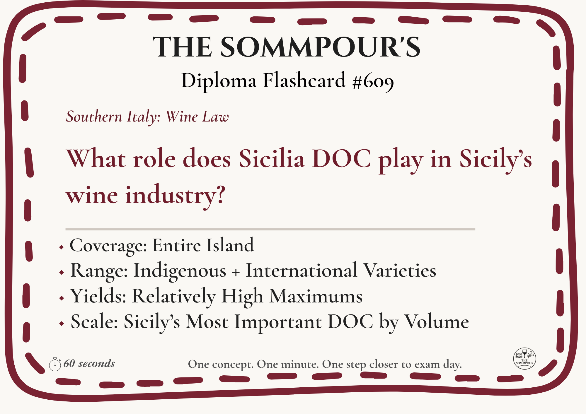 Diploma Flashcard #609: What role does Sicilia DOC play in Sicily’s wine industry? episode artwork