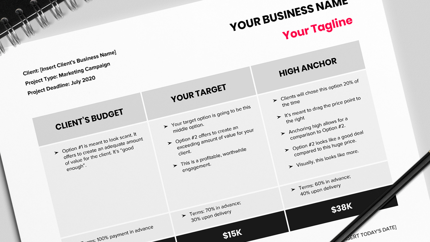 One-Page Proposal Template + [Free Download]