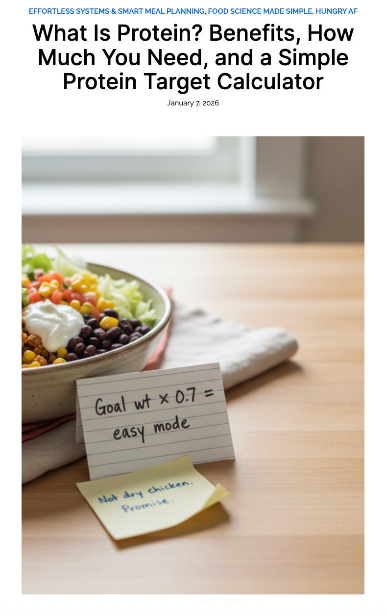 Meal Planning Systems That Work: Protein, Family Food Wins, and Emergency Dinners (January 2026 Digest) episode artwork