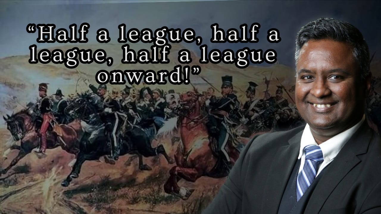 “Half a league, half a league, half a league onward!”  episode artwork