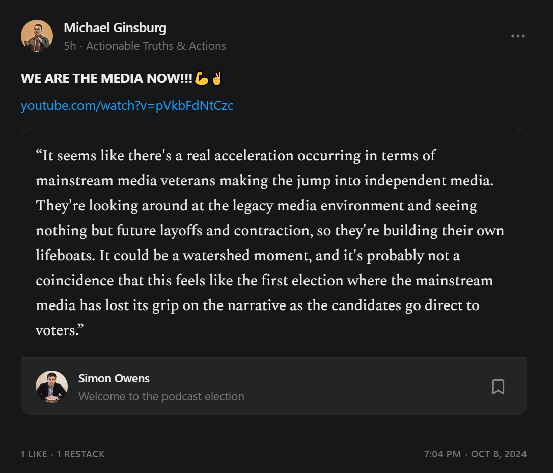 Legacy Media, Masked As “Independents,” Are Starting A Substack. WHY? | INN NEWS #126 clip episode artwork