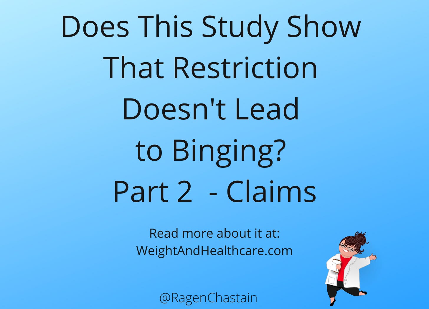 Does This Study Show That Restriction Doesn't Lead to Binging? Part 2 - Claims