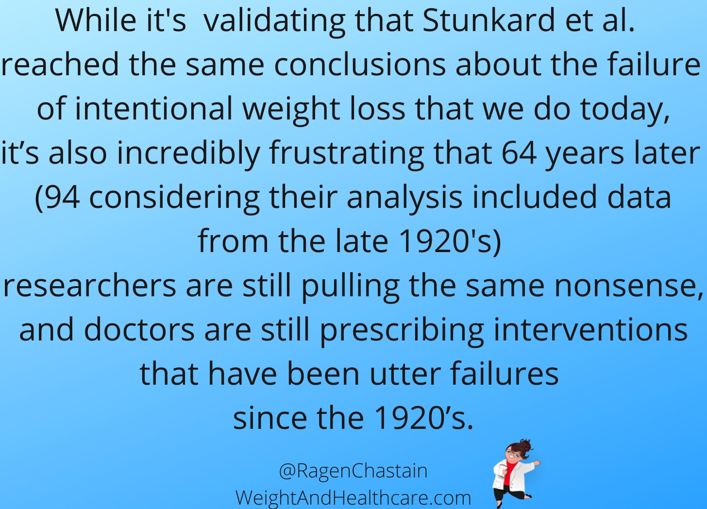 The Validation and Frustration of Stunkard et al.