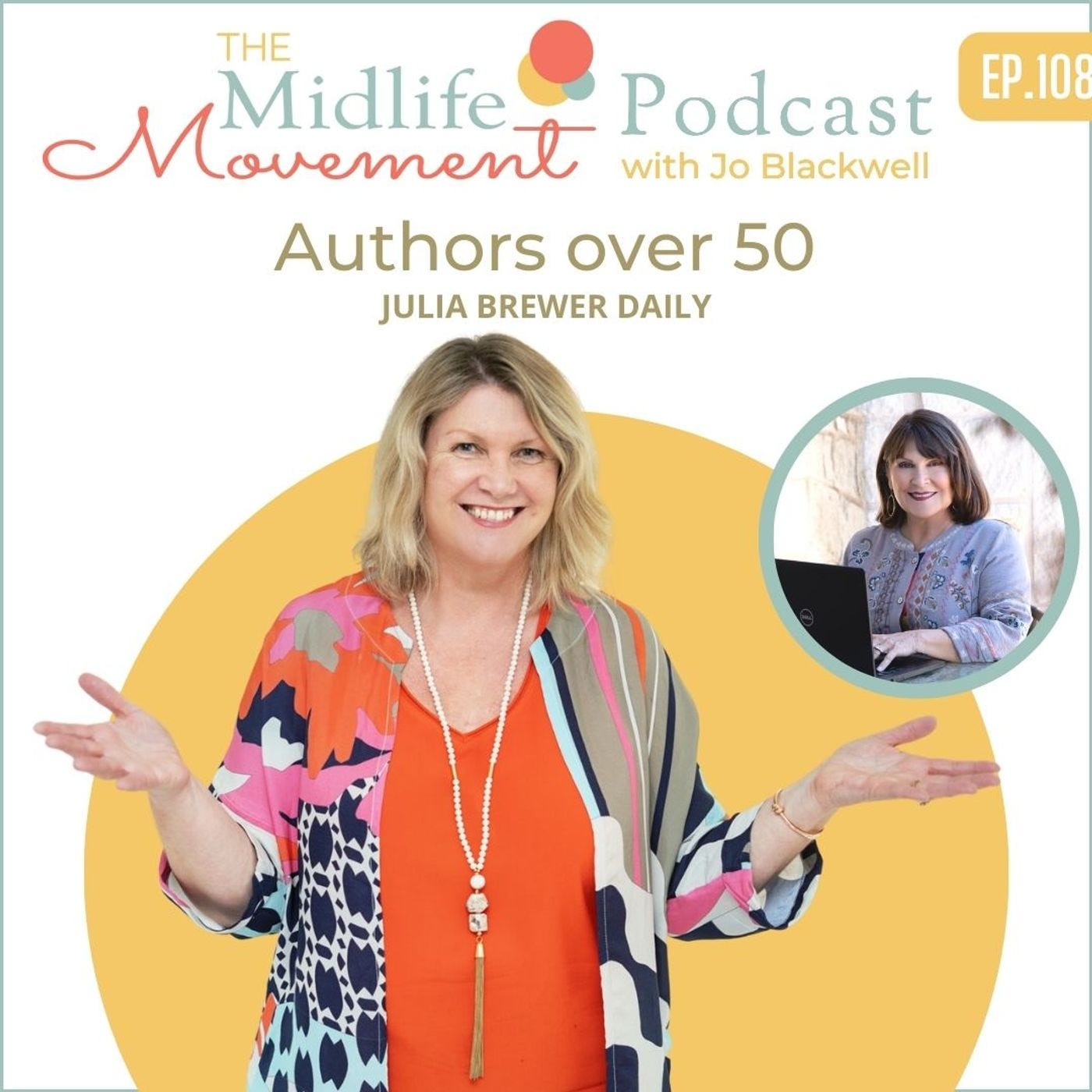 Authors over 50 with Author, Julia Brewer Daily episode artwork