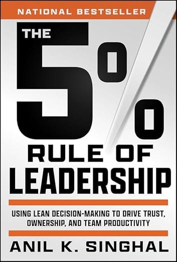 The 5% rule of leadership by Anil Singhal: Using lean decision-making to drive trust, ownership, and team productivity  episode artwork