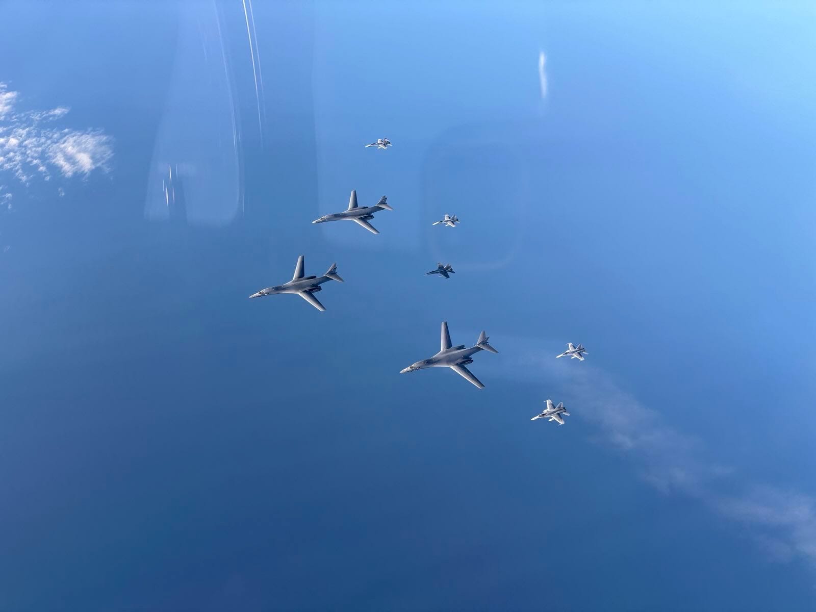 Spanish Hornets on Iceland Air Policing Escort U.S. B-1Bs to Norway