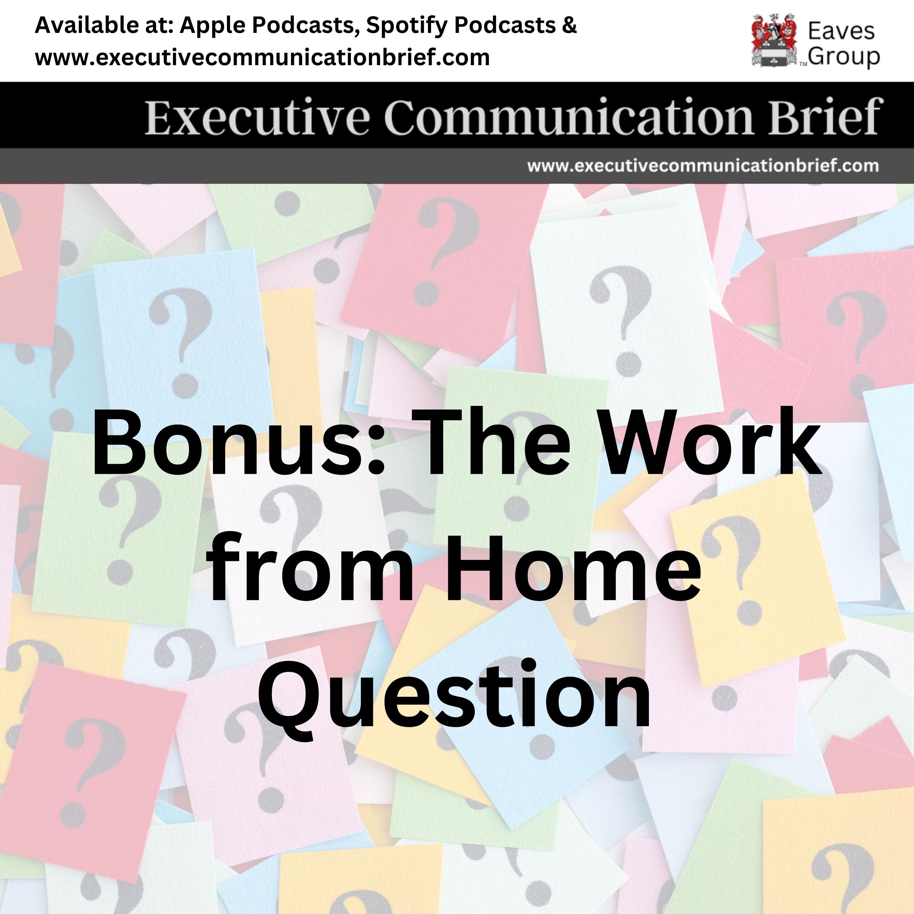Bonus Q&A: Working From Home Implications episode artwork