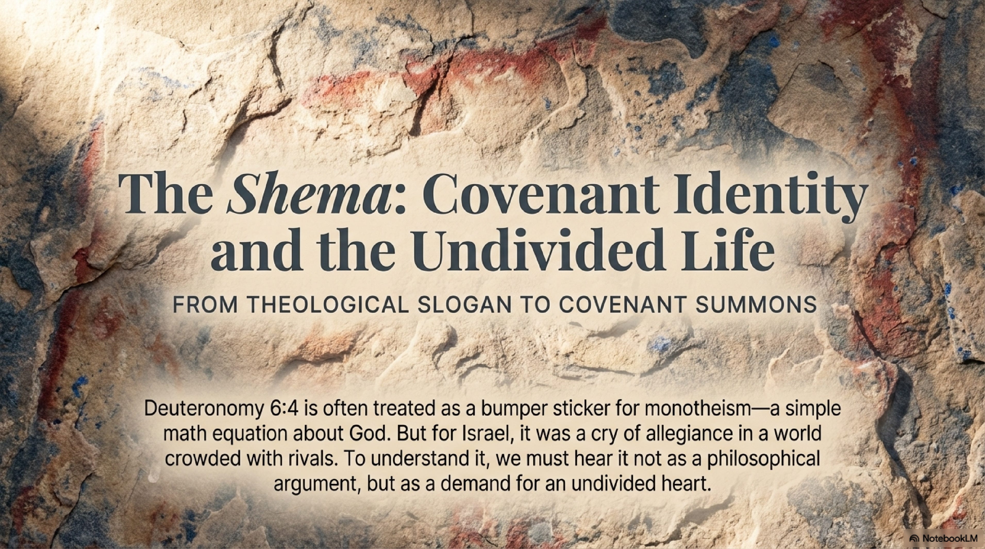 "Hear, O Israel: the LORD our God, the LORD is one" episode artwork