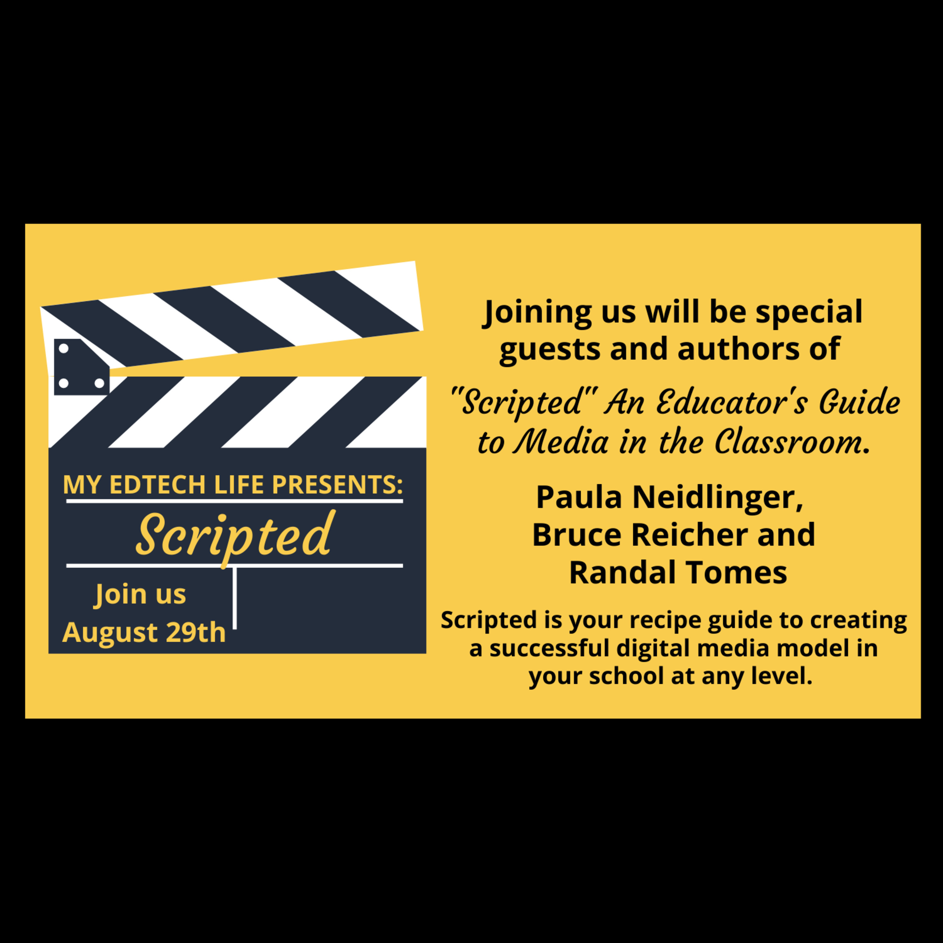 Episode 23: My EdTech Life Presents: Scripted, Your Recipe Guide to Creating a Successful Digital Media Model. episode artwork