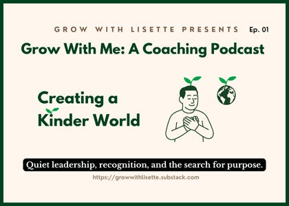 Creating a Kinder World (Ep. 01) episode artwork