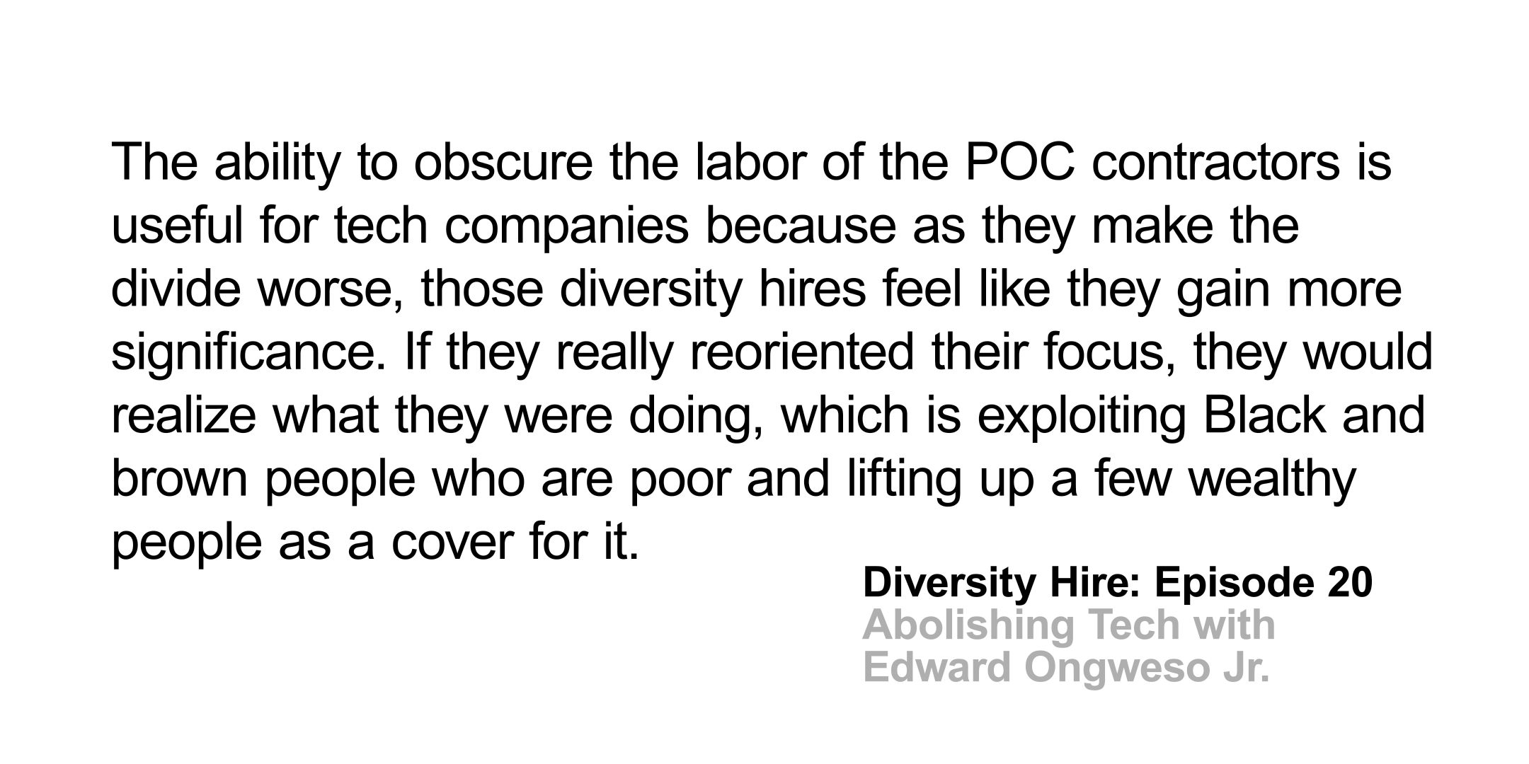 Diversity Hire