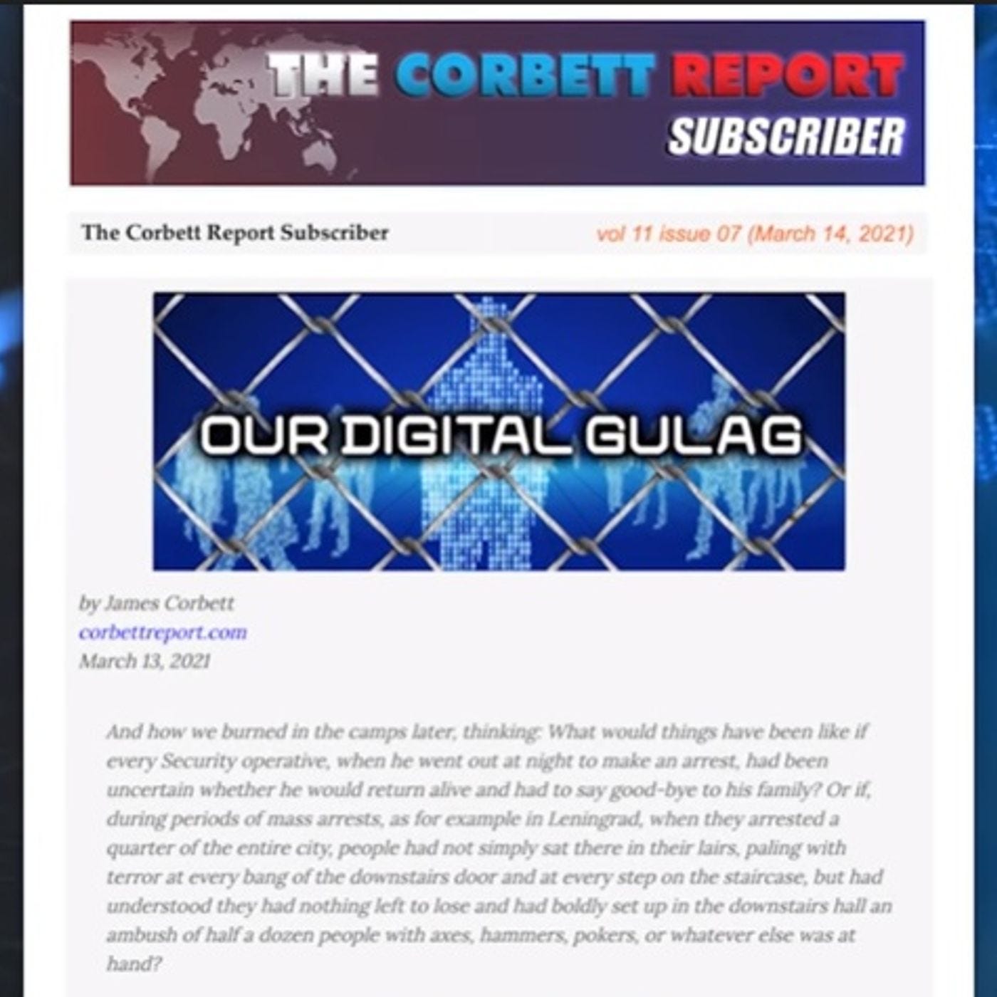 The Abuse, 2021: A Year in the Making, Corbett Report Knew It episode artwork