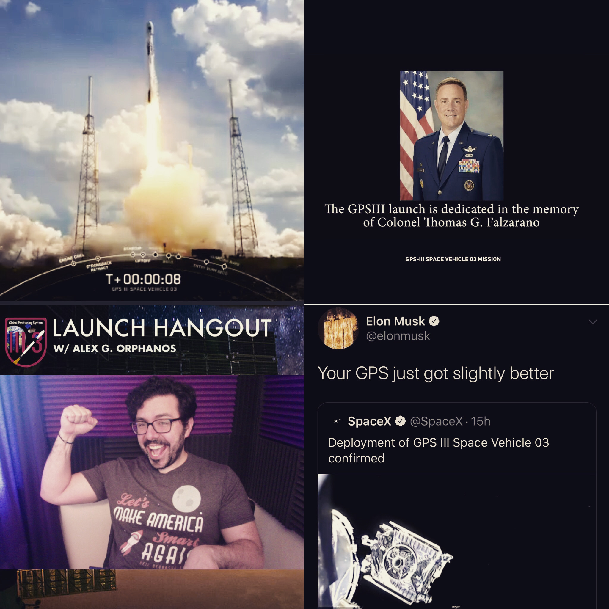 Launch Hangout | SpaceX Launches for Space Force | GPSIII-SV03 named to honor Col. Thomas G Falzarano | TIS207 episode artwork