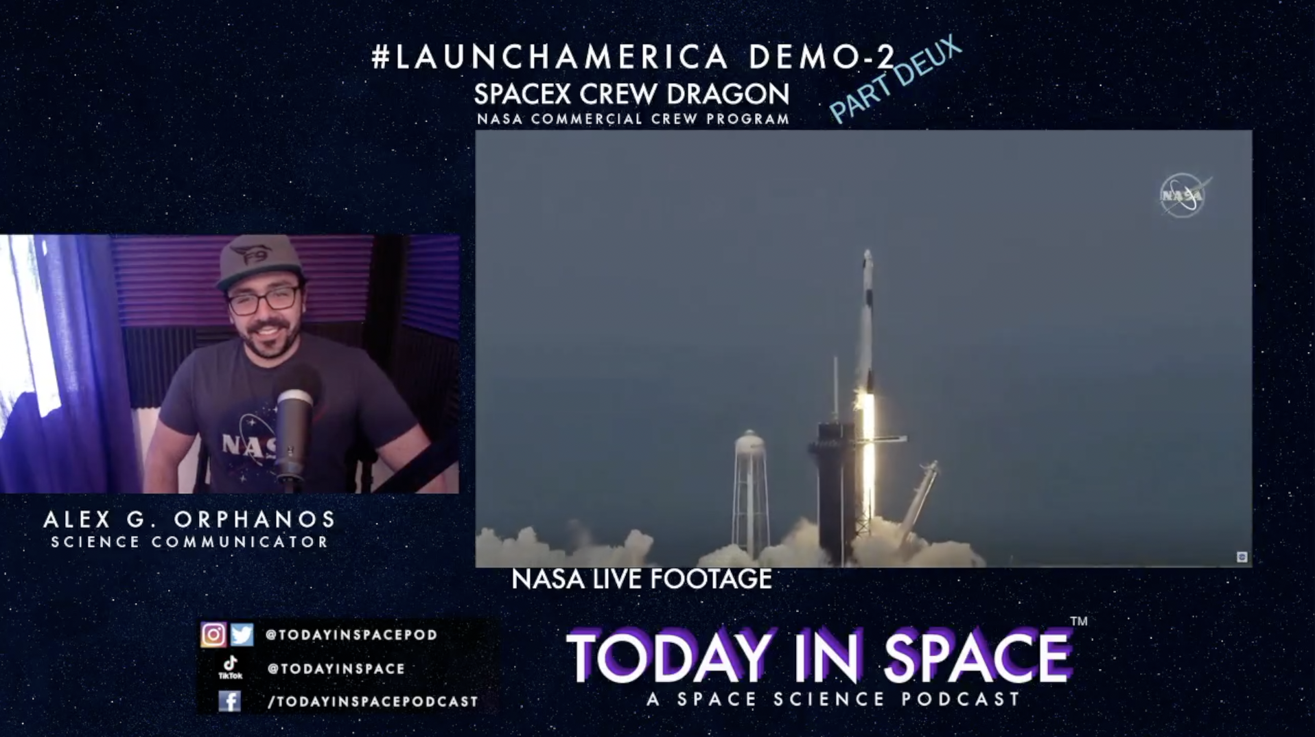 Launch Hangout SUCCESSFUL Demo2 PART DEUX - SpaceX & NASA return US human spaceflight with #LaunchAmerica | TIS#202 episode artwork
