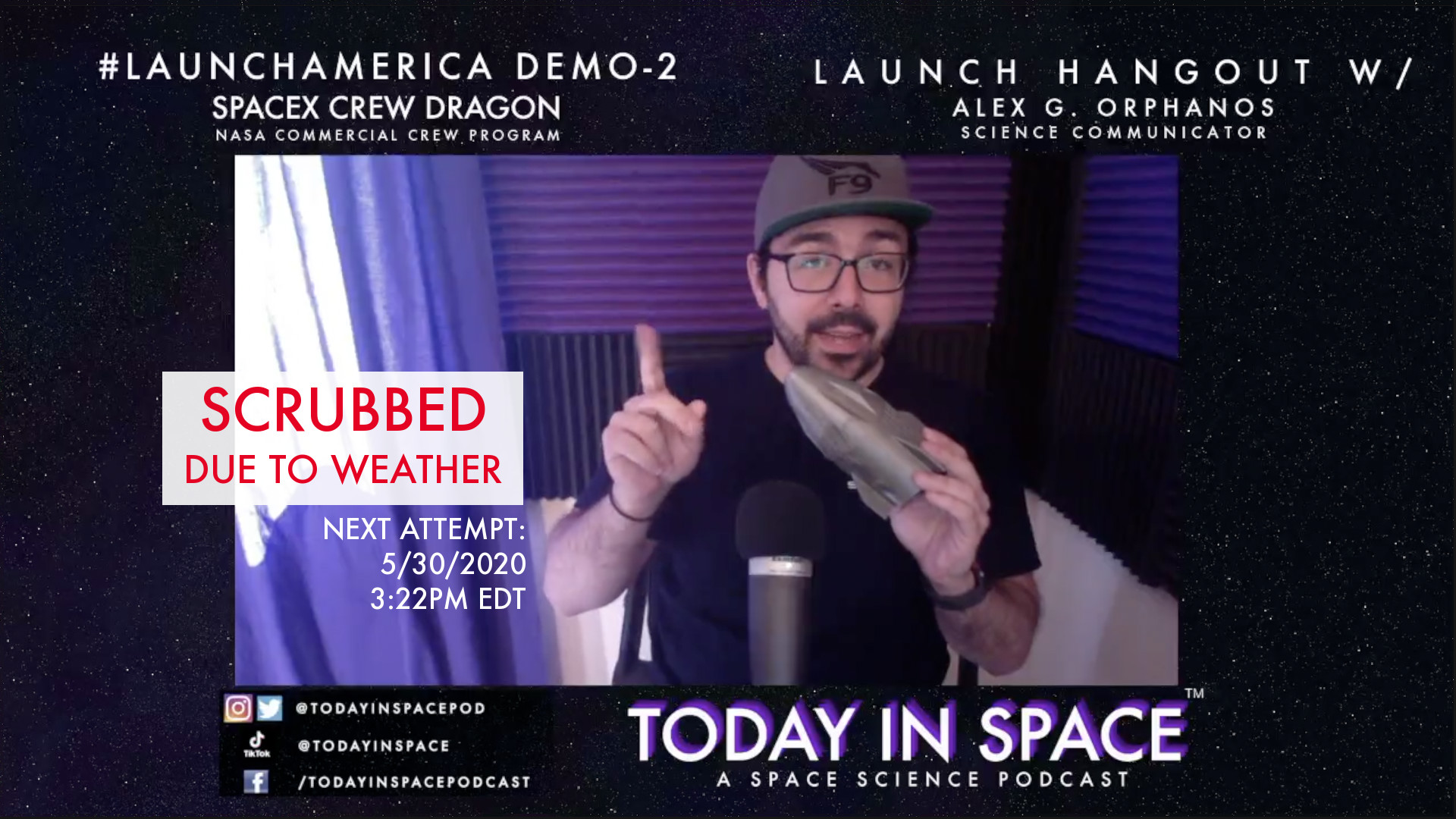 Launch Hangout for SpaceX Demo-2 SCRUBBED #LaunchAmerica - 2nd Attempt Saturday | TIS#201 episode artwork