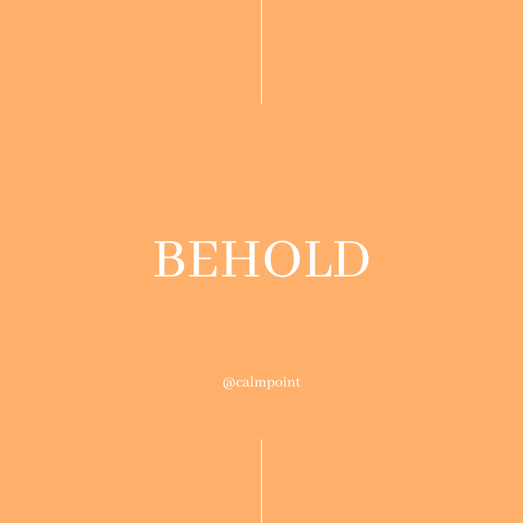 Weekly Practice: Behold