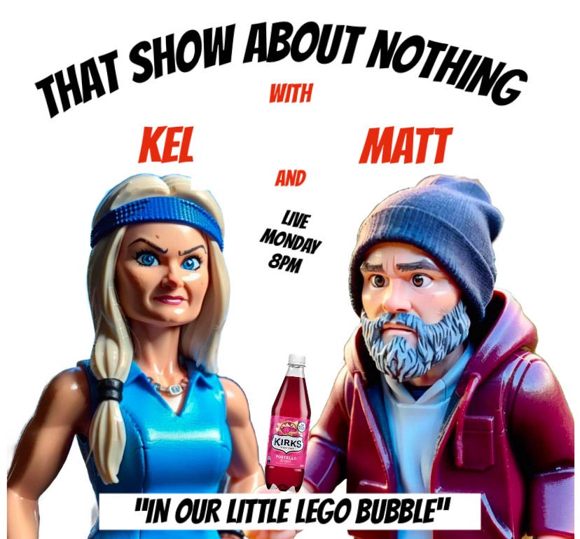 Join Kel and Matt tonight for _That Show about Nothing__ episode artwork