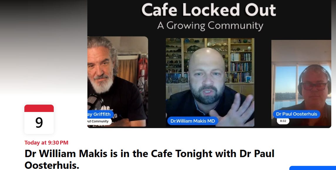 Dr William Makis is in the Cafe with Dr Paul Oosterhuis. episode artwork