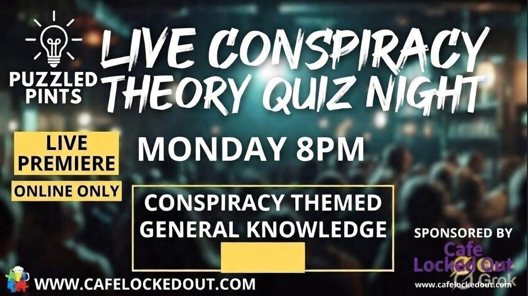 TEST SHOW: CLO Premiere. The LIVE Conspiracy Theory Quiz Night episode artwork