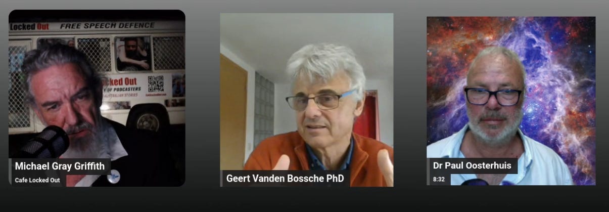 Geert Vanden Bossche PHD- is in the Cafe with Dr Oosterhuis and MGG episode artwork