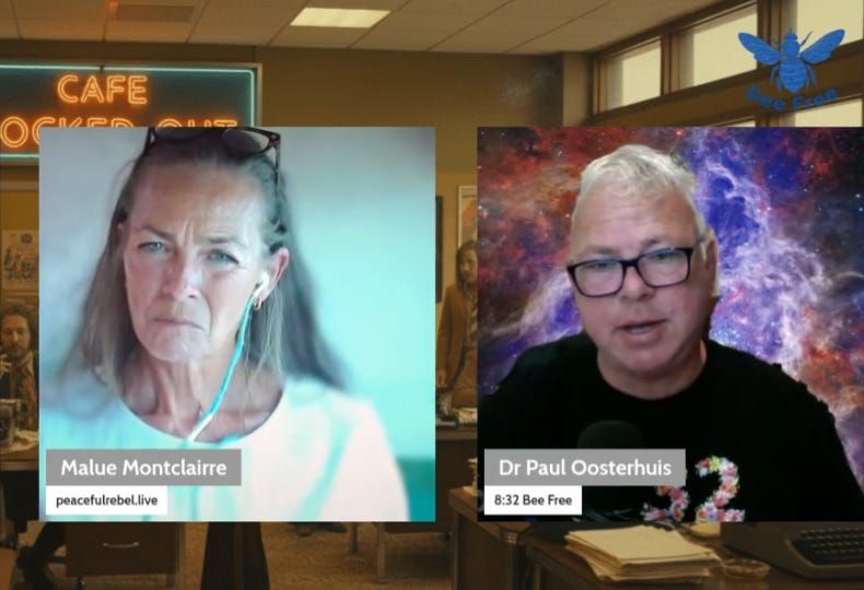 Denmark's Malue and Australia's Dr Paul Oosterhuis are in The Cafe, together . . . Again episode artwork