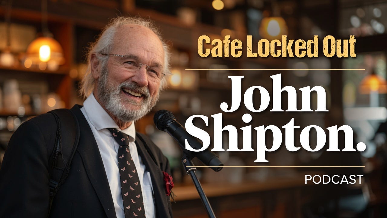 Sunday Morning In The Cafe This Week's Guest John Shipton episode artwork