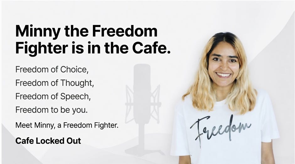 Minny, A freedom Fight is in the Cafe episode artwork