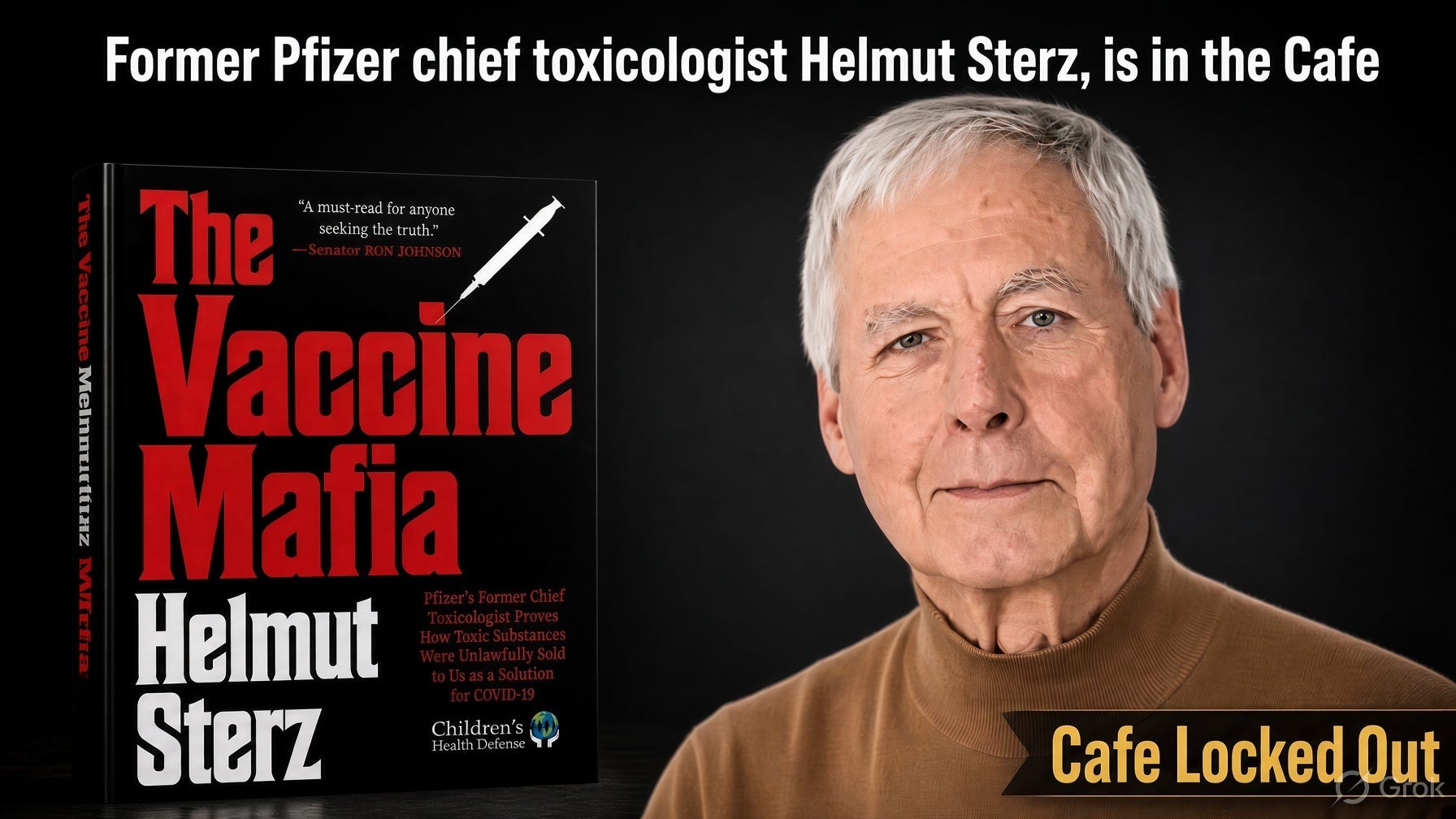 Former Pfizer chief toxicologist Helmut Sterz, is in the Cafe