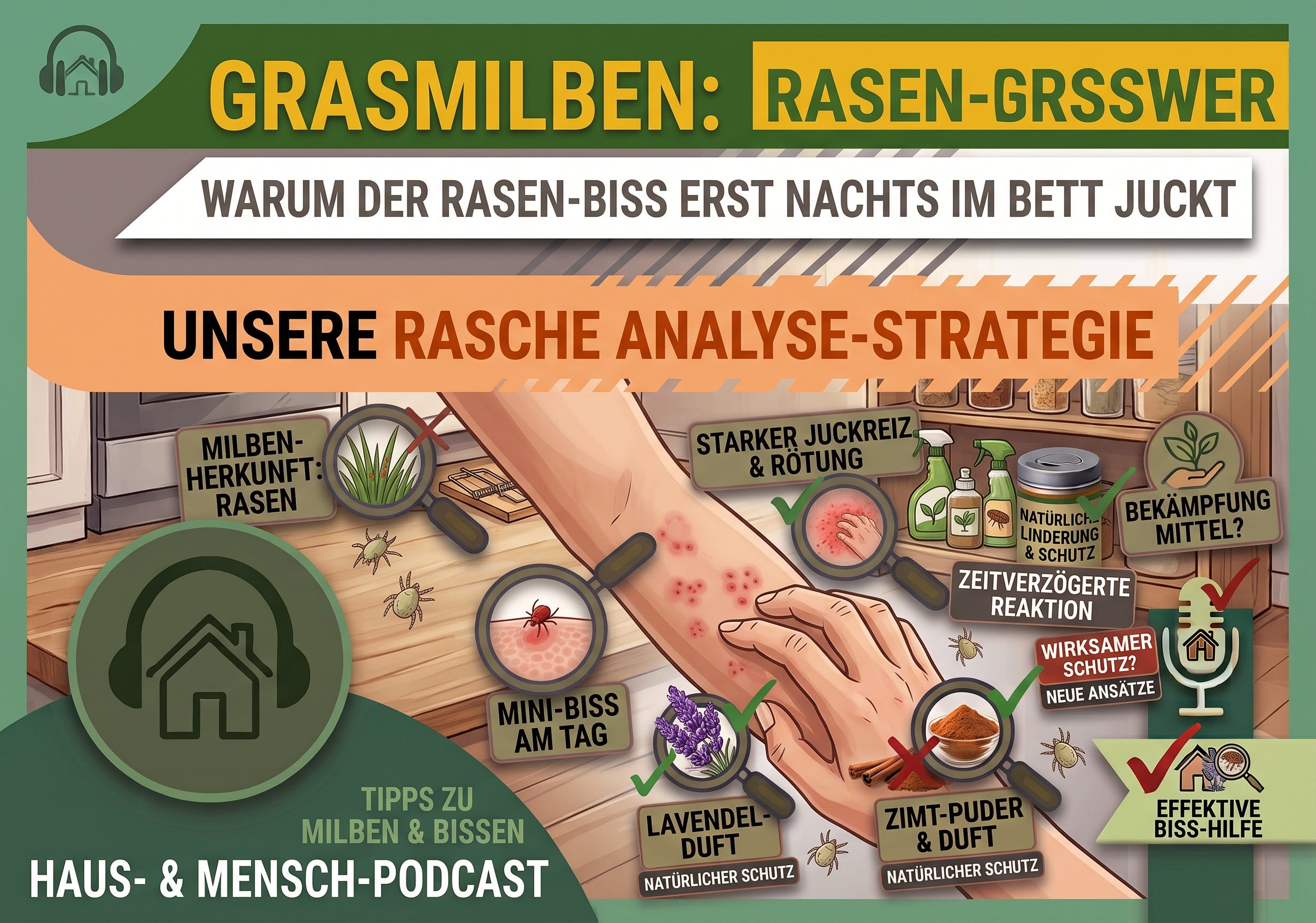 Angriff aus dem Rasen: Warum es erst nachts im Bett juckt!  episode artwork