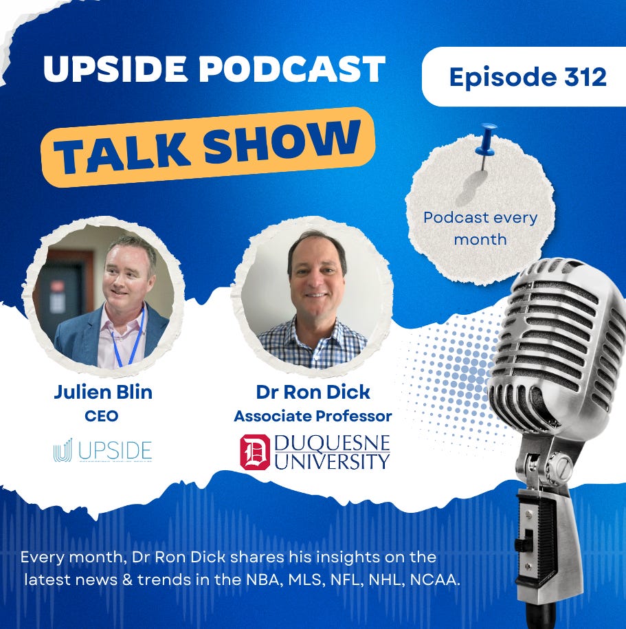 🔥Upside Chat: Dr Ron Dick, Duquesne University, Ex NBA/NCAA Exec on the Super Bowl & NFL Draft, NBA/NHL Season & Standings, MLB Spring Training, College Sports, Potential WNBA Lockout. episode artwork