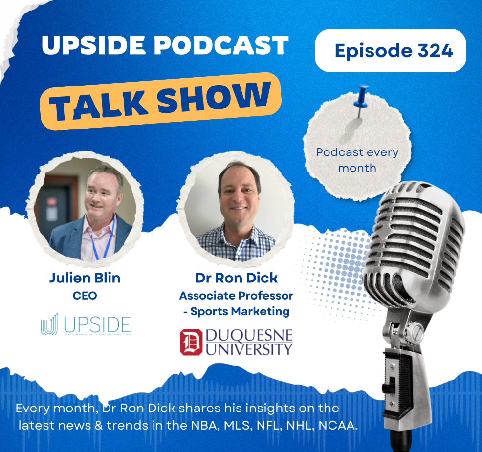 🔥Upside Chat: Dr Ron Dick, Duquesne University, Ex NBA/NCAA Exec on the NBA/NFL Draft, College Athletics, LIV, NHL/NBA Playoffs, MLB Season, 2026 Soccer World Cup. episode artwork