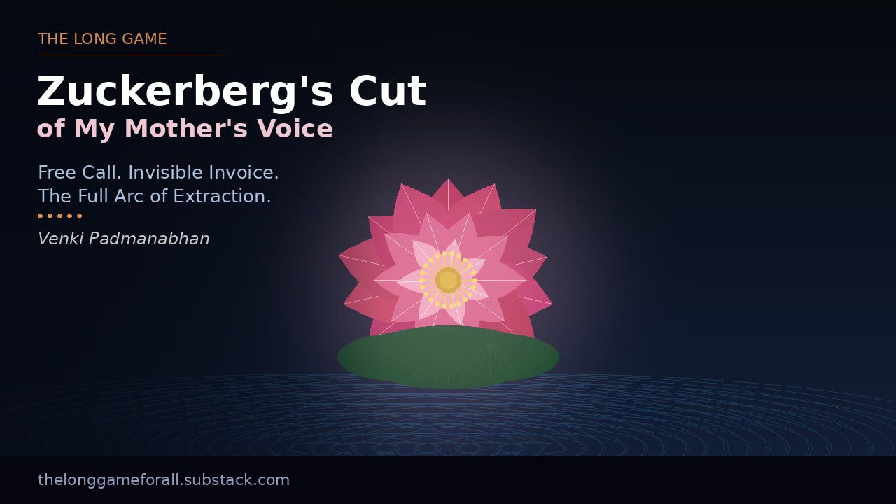 Zuckerberg’s Cut of My Mother’s Voice