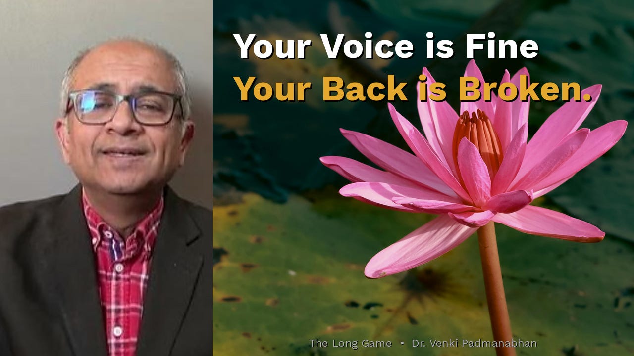 Your Voice Is Fine. It’s Your Back That’s Breaking.