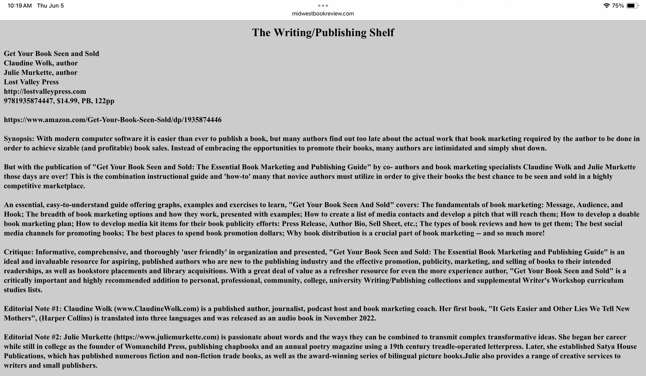 Listen To This Post: Book Promotion Strategy - Book Industry Reviews episode artwork
