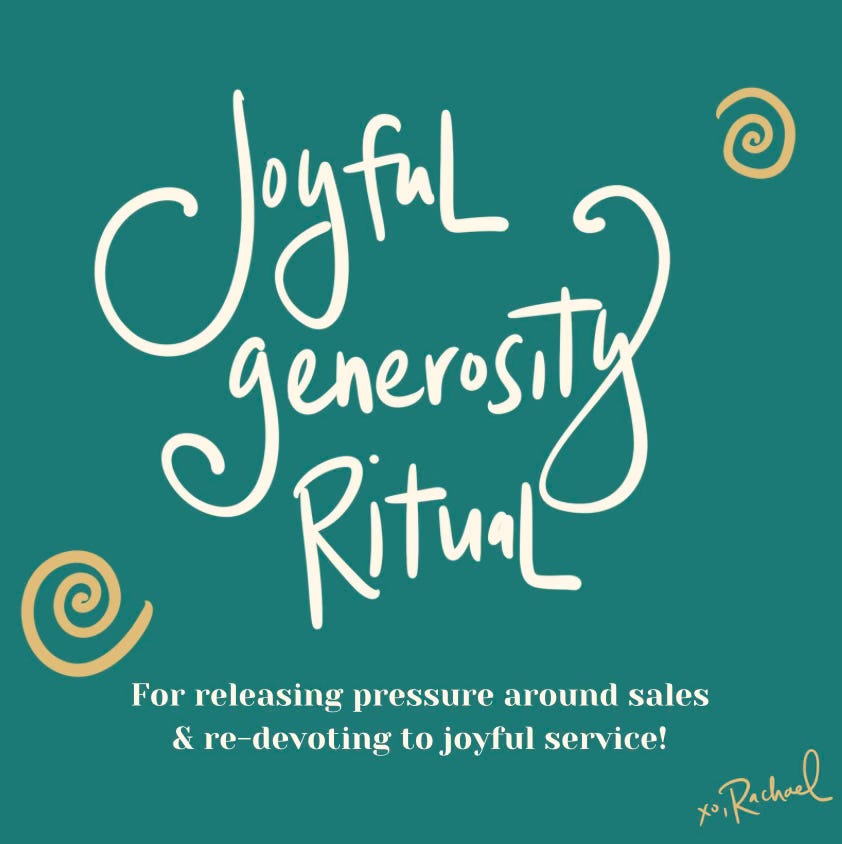 Joyful Generosity Ritual (for releasing pressure around sales & re-devoting to joyful service)✨ episode artwork