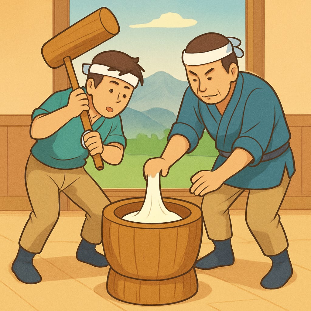 B2 Chinese Immersion Podcast with Cultural Intelligence 日本新年吃年糕 Mochi for Japanese New Year 做年糕 What is Daifuku? episode artwork