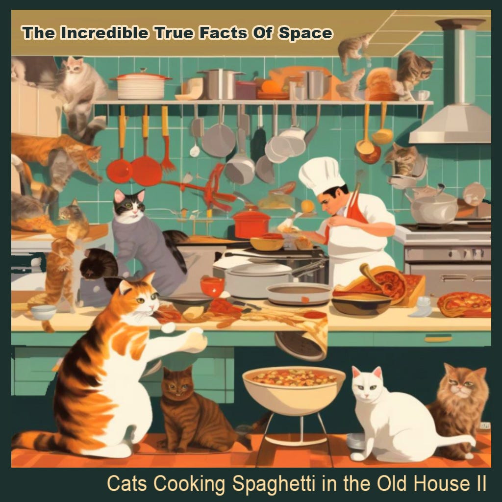 Cat's Cooking Spaghetti in the Old House II