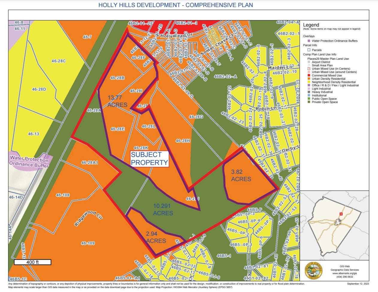 October 4, 2023: Rezoning filed for 500 units in Hollymead; Rezoning amendment filed for part of the RST property next door  episode artwork