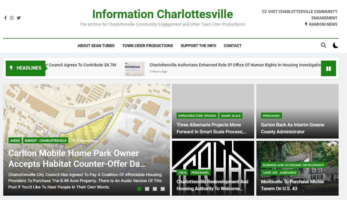 Podcast for August 8, 2024: Charlottesville City Council agrees on $8.7 million for Carlton purchase, enhanced housing investigations, and increased salaries for future counterparts episode artwork