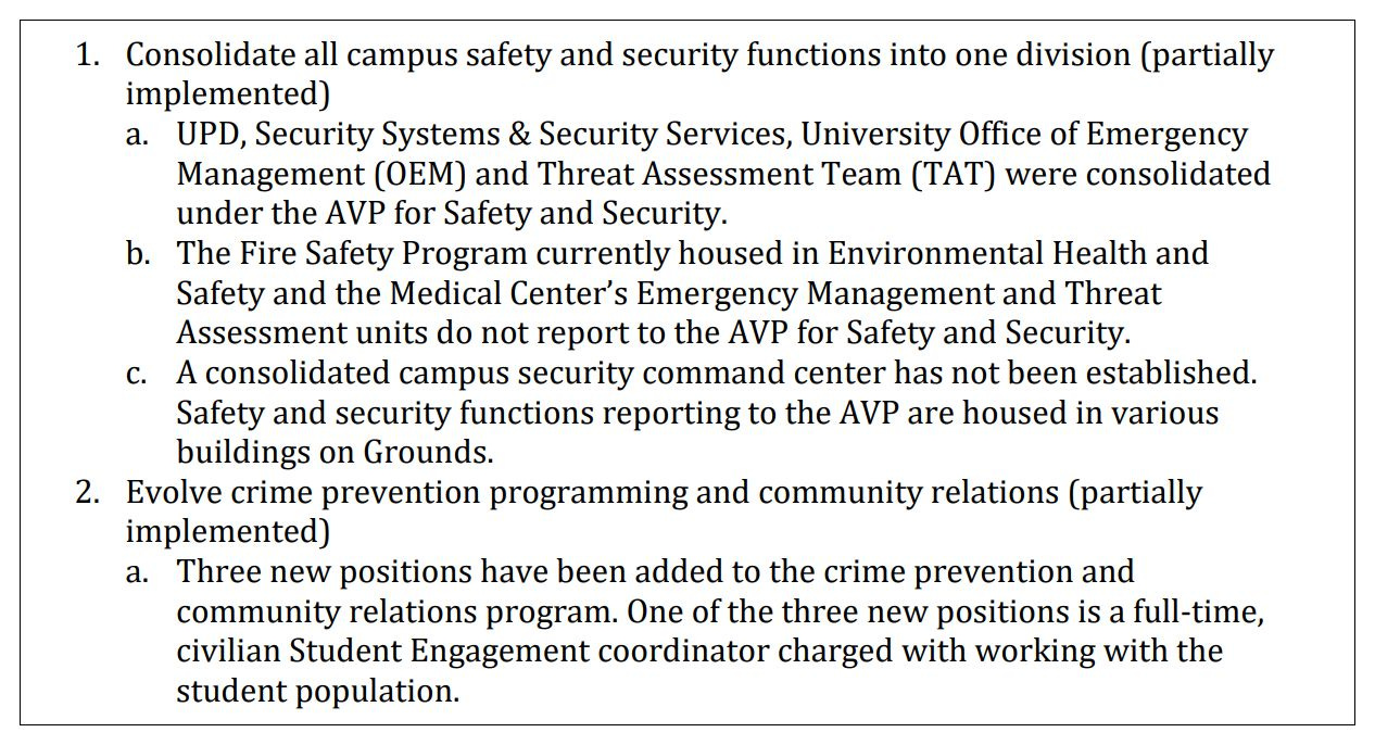 September 16, 2022: Chief Longo appears before UVA committee to discuss what's not been done since 2017 public safety audit episode artwork