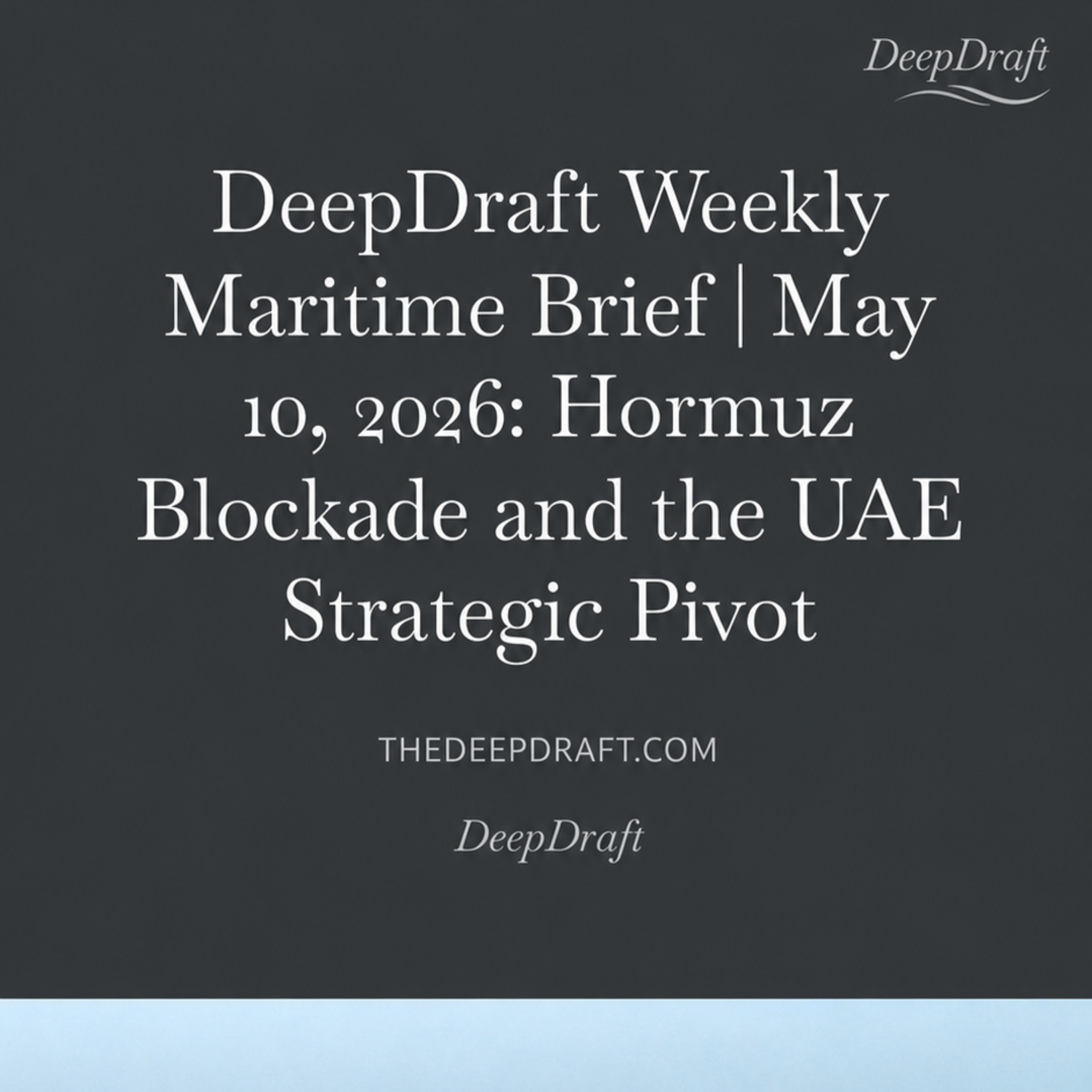 DeepDraft Weekly Brief | May 10, 2026: 1,500 Ships Trapped in the Hormuz Zero-Crossing Crisis episode artwork