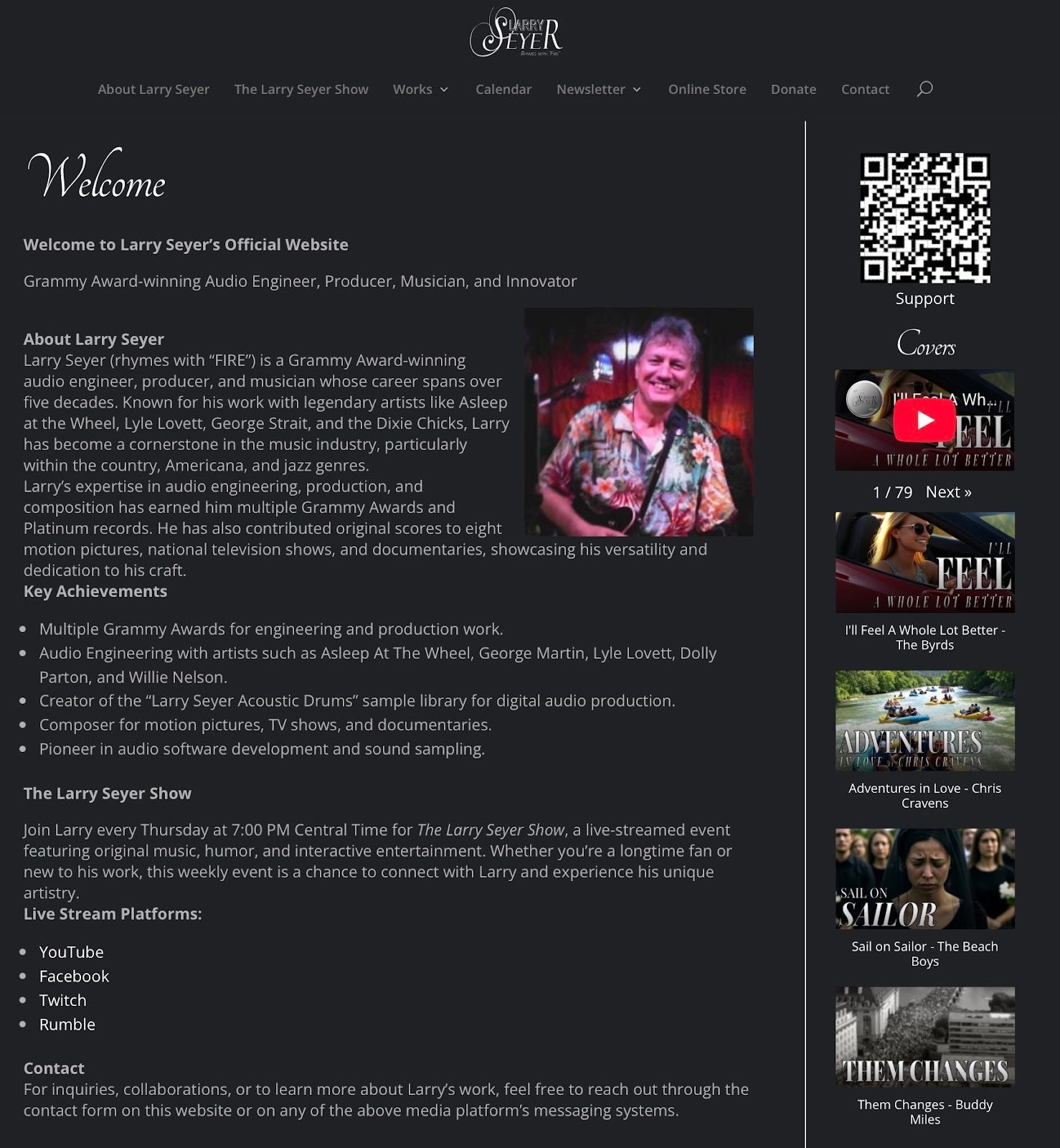 Feel First: Larry Seyer on Live Performance