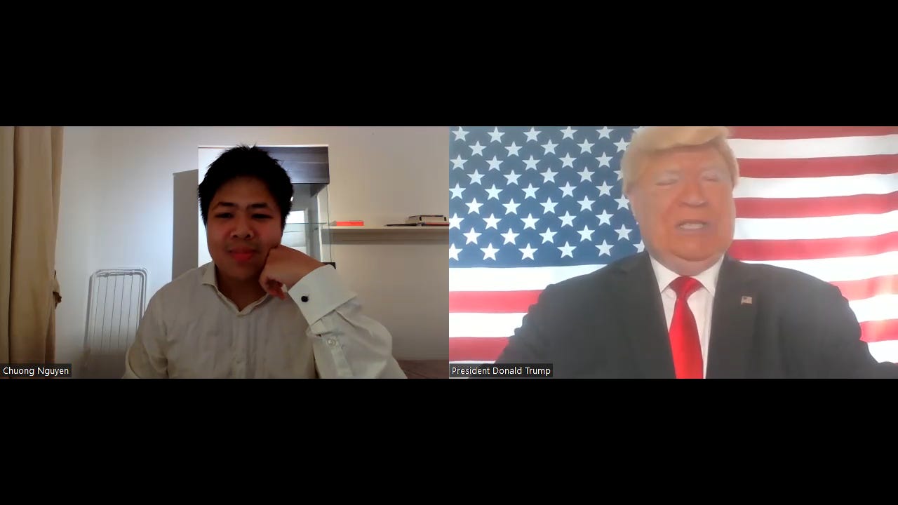 Special Interview with Donald Trump (45th President of the United States) (played by Glen Griffith) episode artwork