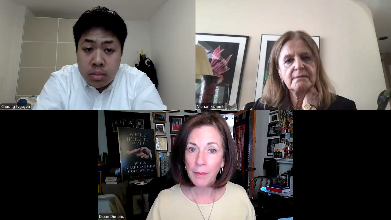Episode 517 - Interview with Diane Dimond (Author - We're Here to Help) & Marian Kornicki (Founder - Victims and Families Devastated by Guardianship Coalition) episode artwork